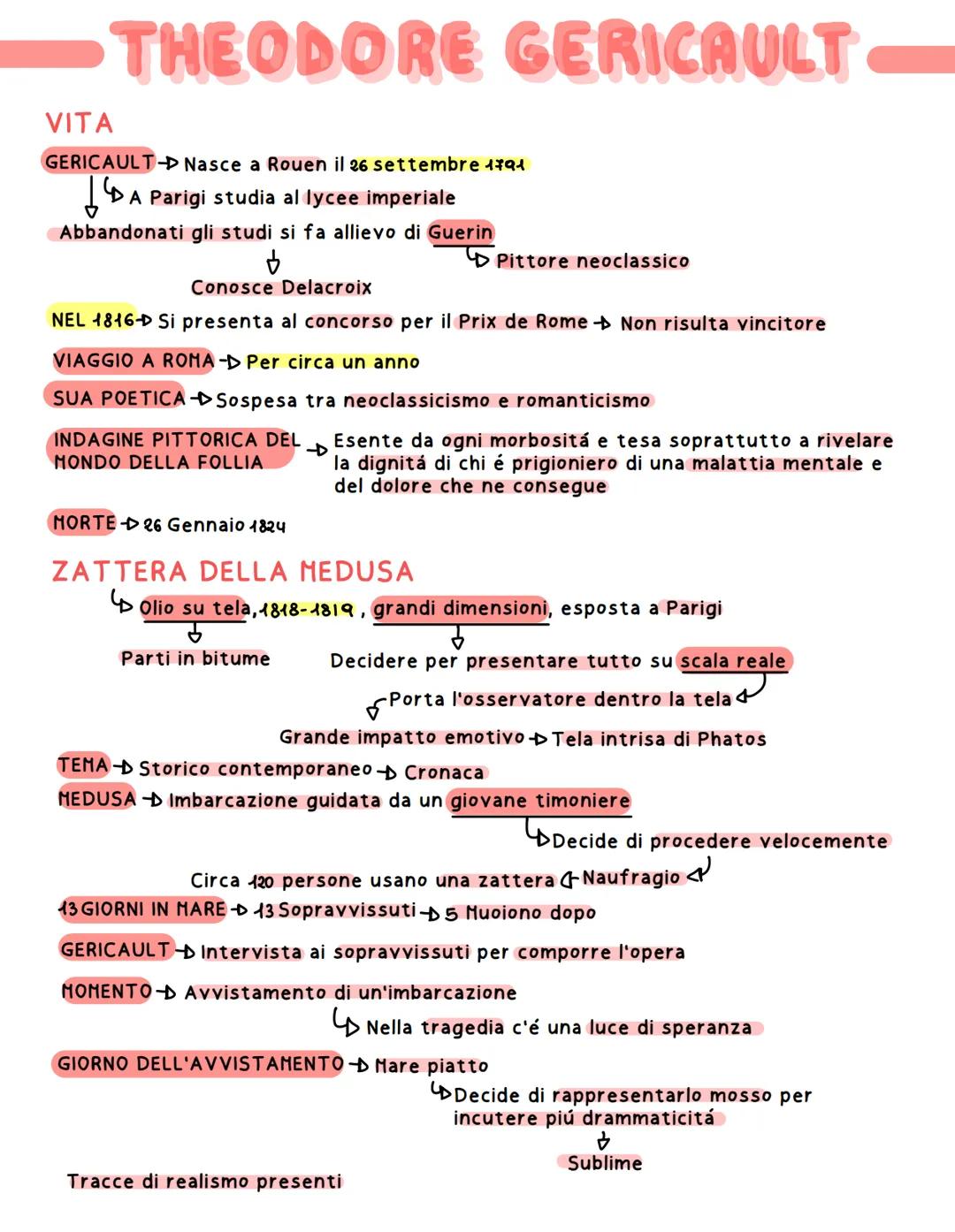 THEODORE GERICAULT
VITA
GERICAULT- Nasce a Rouen il 26 settembre 191
A Parigi studia al lycee imperiale
Abbandonati gli studi si fa allievo