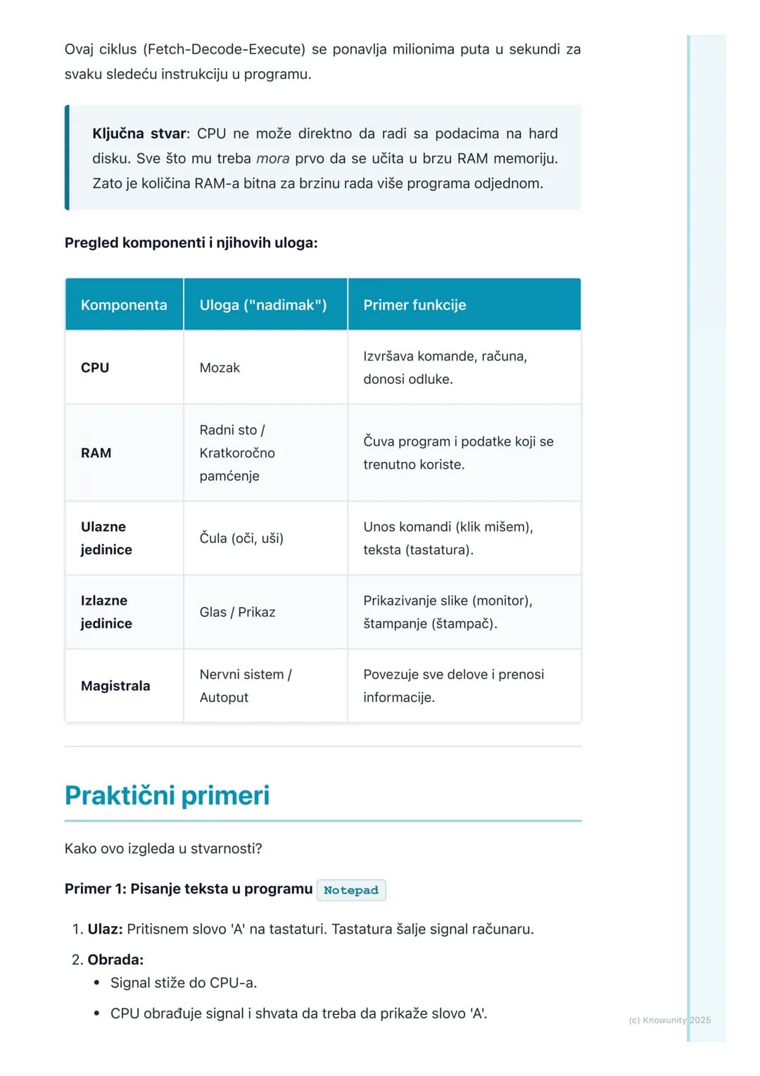 # Osnovna arhitektura računara
## Uvod u arhitekturu računara
Svaki računar, od laptopa do telefona, radi po sličnom principu. Nije to sam