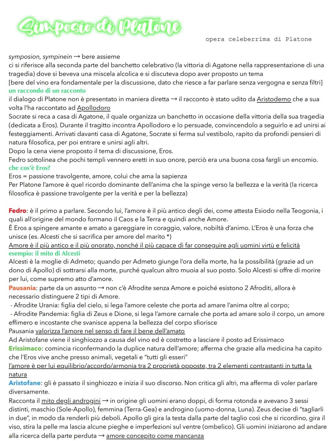 # Simposio di Platone
symposion, sympinein bere assieme
opera celeberrima di Platone
ci si riferisce alla seconda parte del banchetto cel