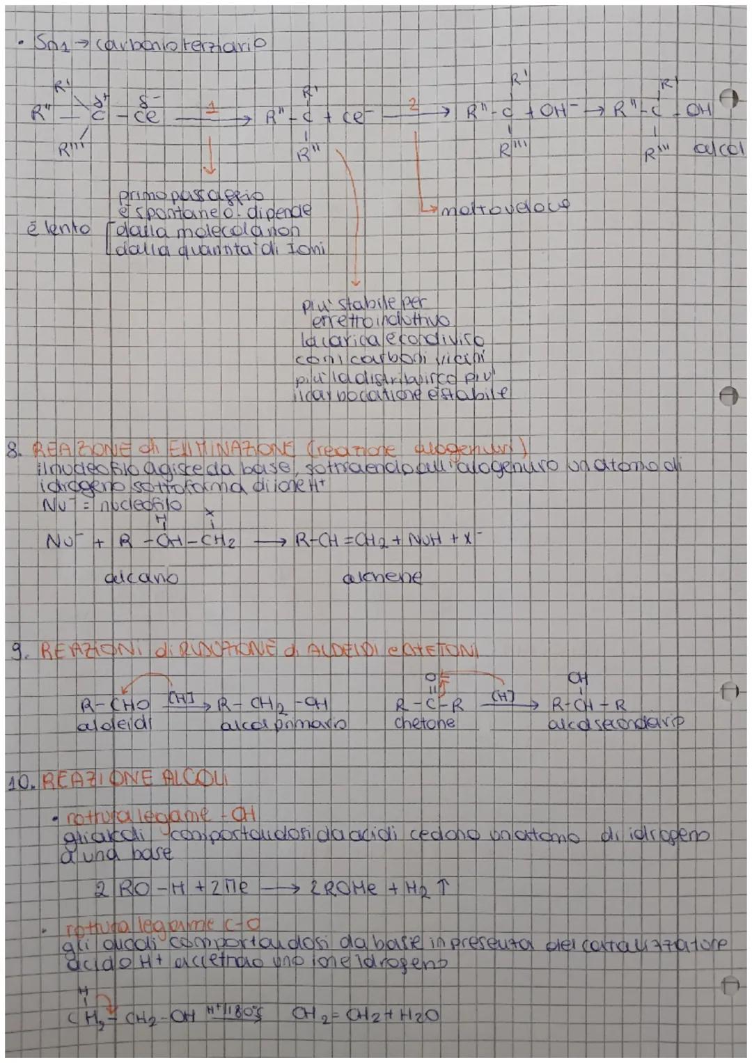 REAZIONI CHIMICA ORGANICA
1 ROTTURA OMOLITICA
。 RADICALICA di un legame covalente
casoun atomo trattiene uno dei 2 elettroni di legalime pre