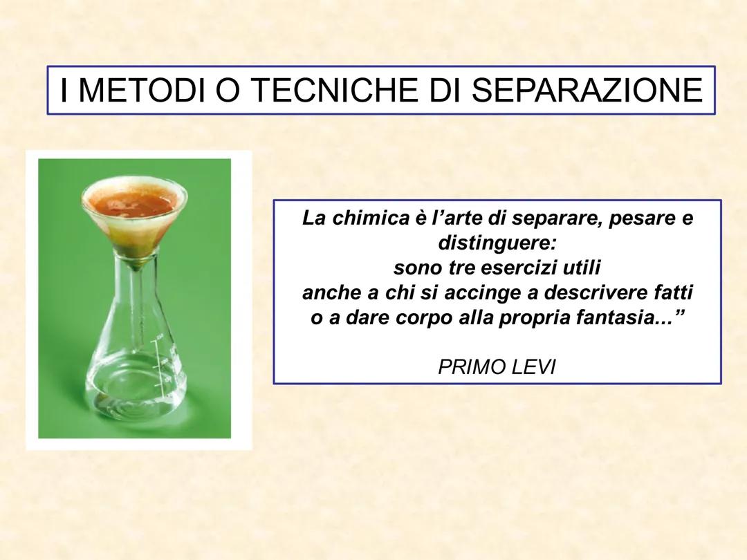 Metodi di Separazione dei Miscugli