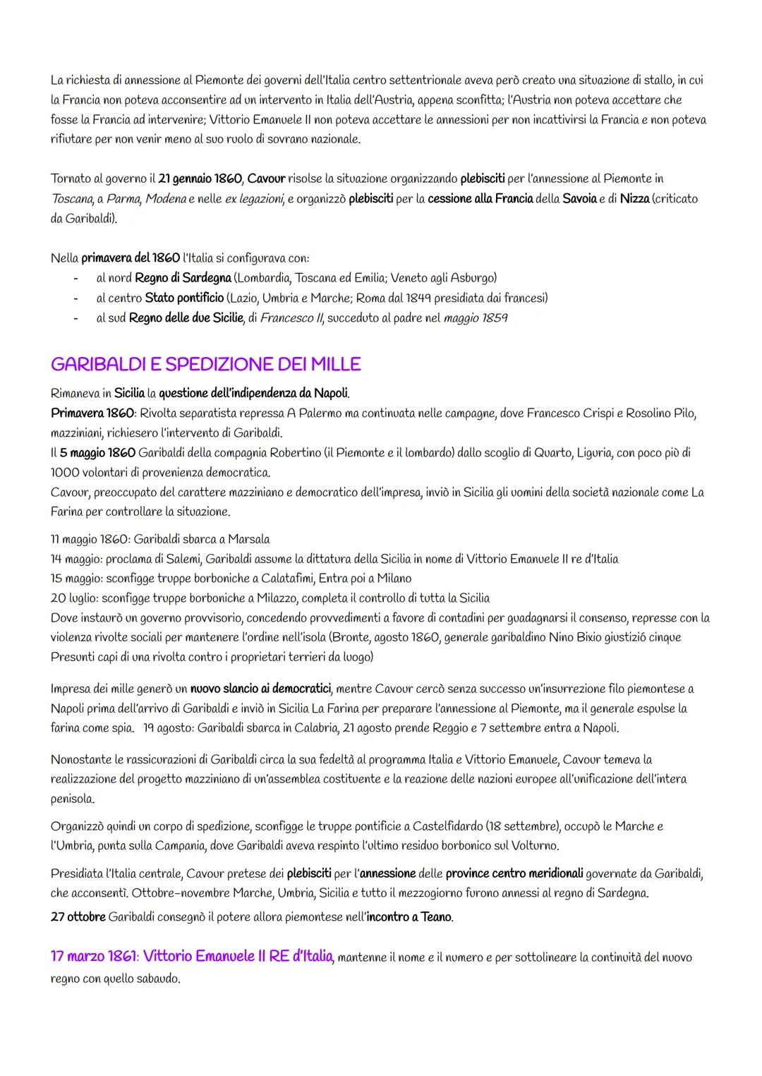 # RISORGIMENTO ITALIANO -> termine con significato politico riferito agli obiettivi dell'indipendenza e
dell'unificazione dell'Italia, che f