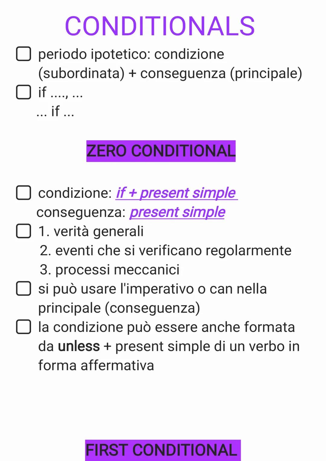 conditionals