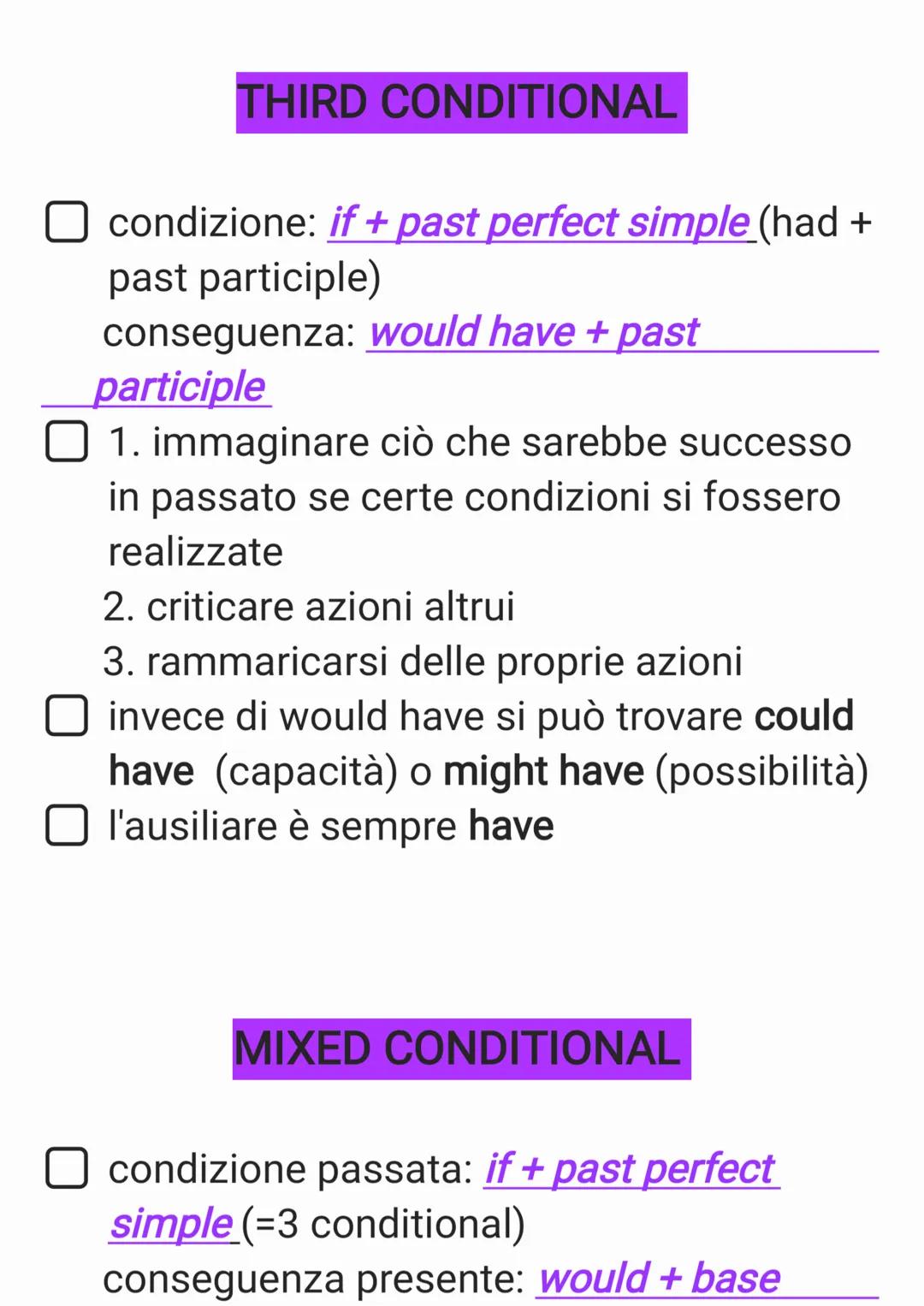 CONDITIONALS
periodo ipotetico: condizione
(subordinata) + conseguenza (principale)
if
...
.......
if ...
ZERO CONDITIONAL
condizione: if +