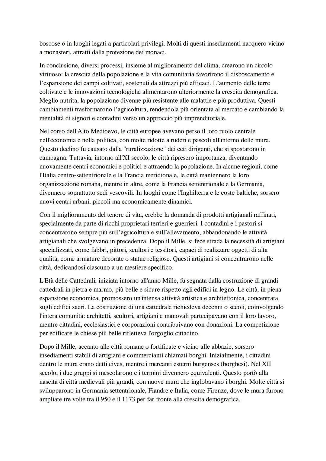 RIASSUNTO DI STORIA
CAPITOLO 1 LA RINASCITA DELL'XI SECOLO
Intorno all'anno Mille, la popolazione europea iniziò a crescere, passando da cir