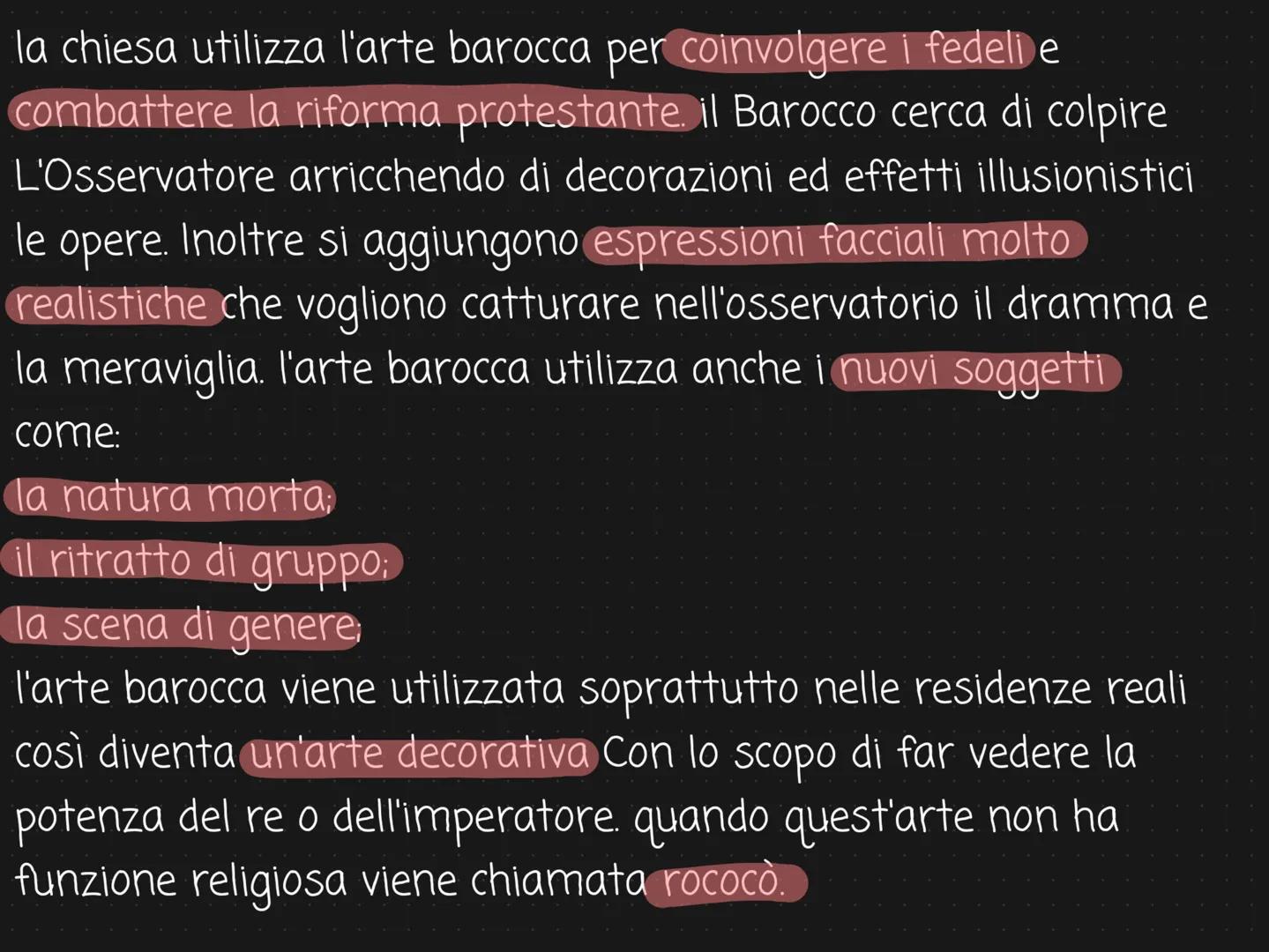 Te barocco
ес Il barocco
il Barocco è una corrente artistica nata in Italia nel 1600
chiamato così per lo stile decorativo e teatrale in que