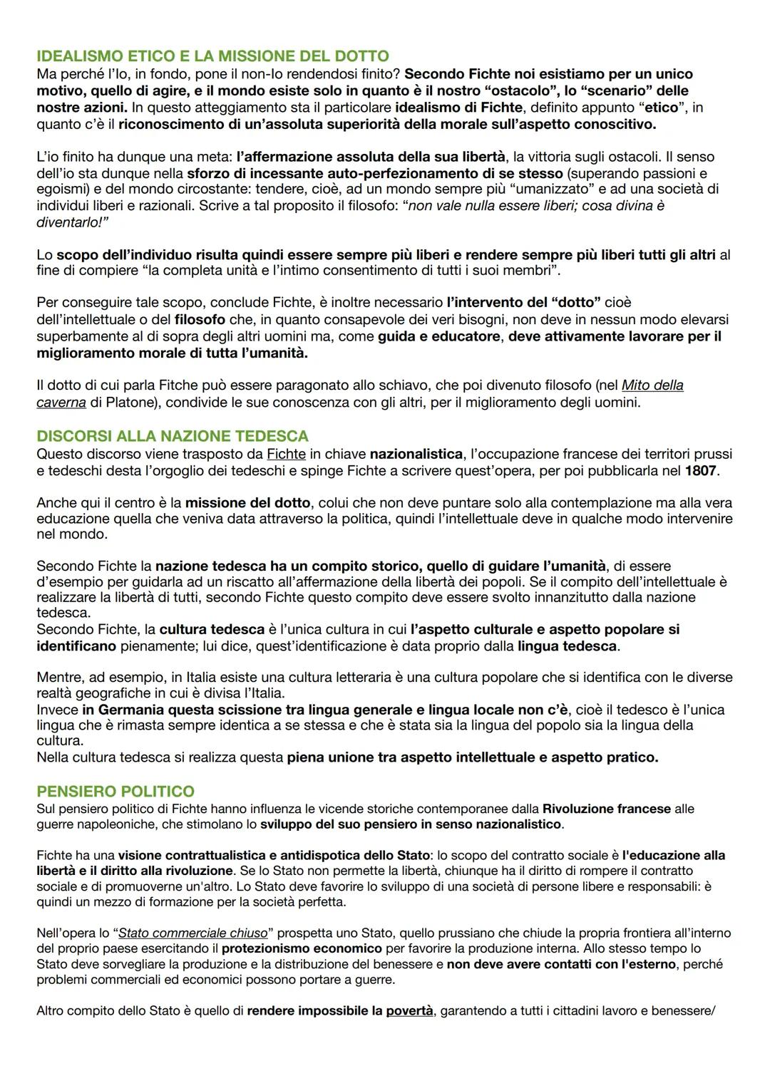 FICHTE
VITA E OPERE
Fichte nasce in Prussia da una famiglia molto povera di contadini
Riesce, superando non poche difficoltà, a concludere g