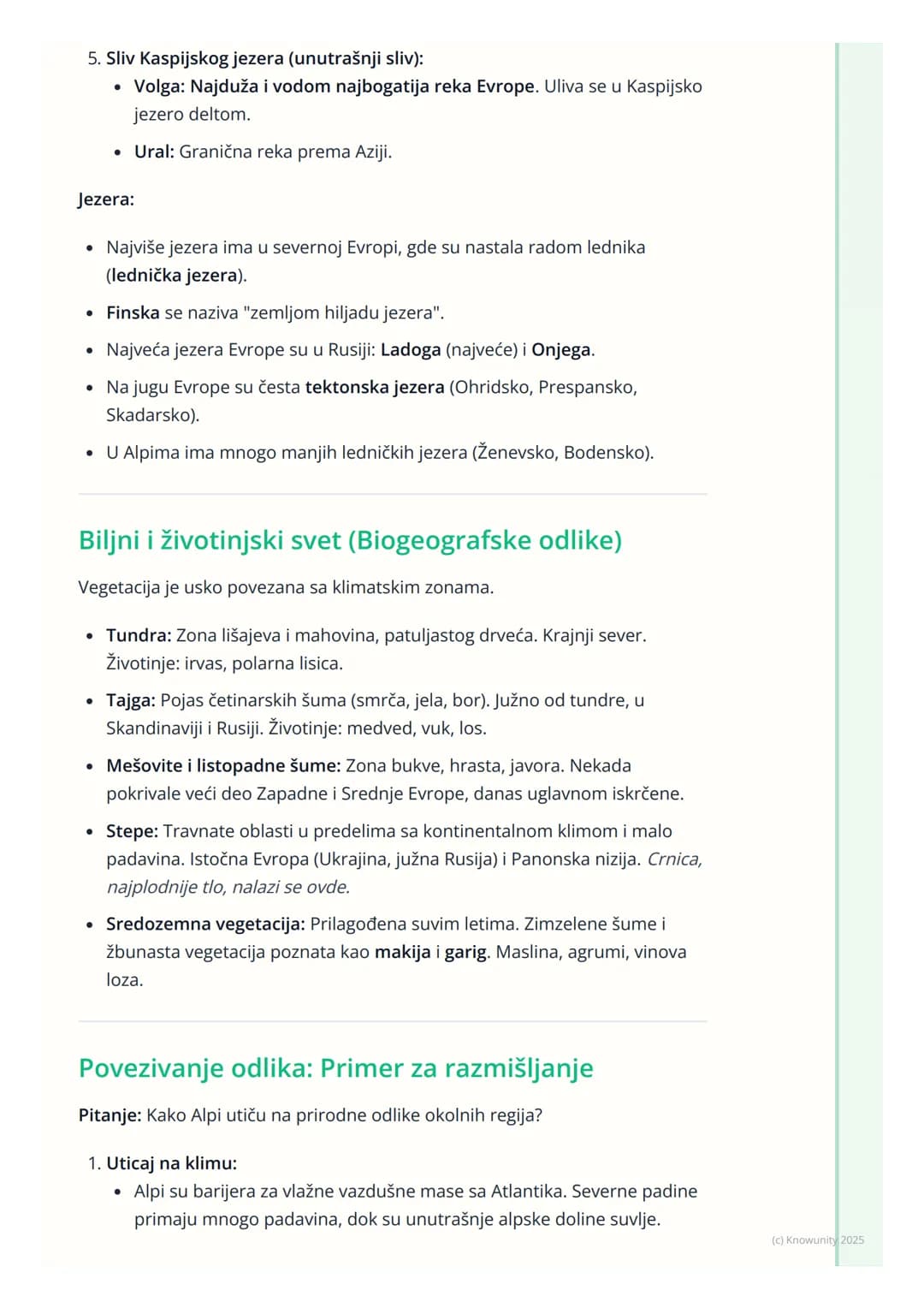# Prirodne odlike Evrope
Uvodne napomene o Evropi
Evropa je geografski gledano poluostrvo Azije (zajedno čine Evroaziju). lako je
drugi na