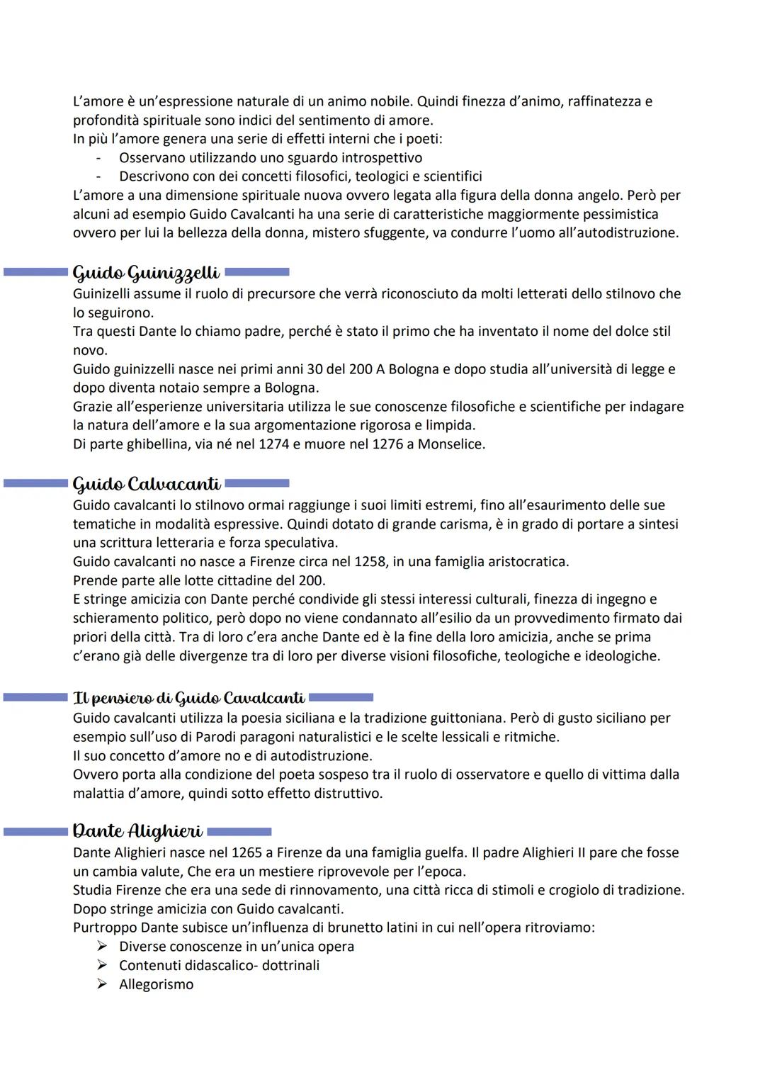 # Stilnovo
Che cos'è?
Il primo poeta che definisce dolce stilnovo e di Dante che lo usa nel XXIV nel canto del purgatorio
che indica la di
