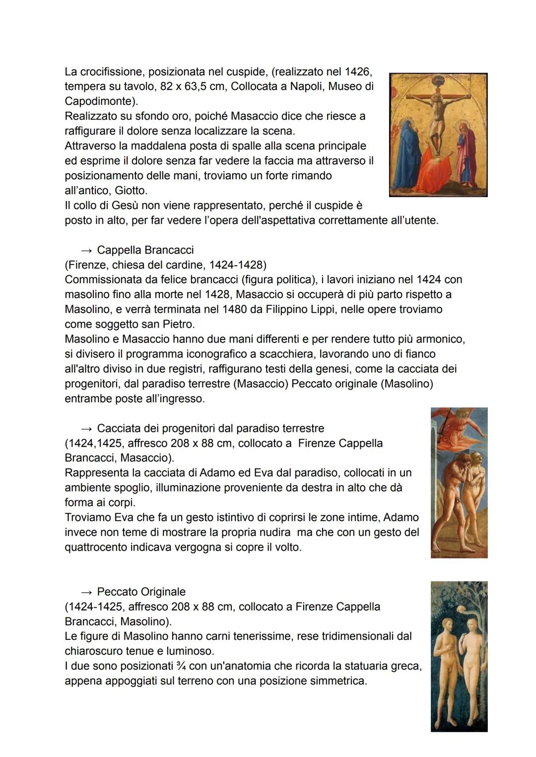 Masaccio (Tommaso di Ser Giovanni di Mòne di Andreuccio Cassài)
(1401-1428)
Con la pittura di masaccio si conclude la tradizione storico-med