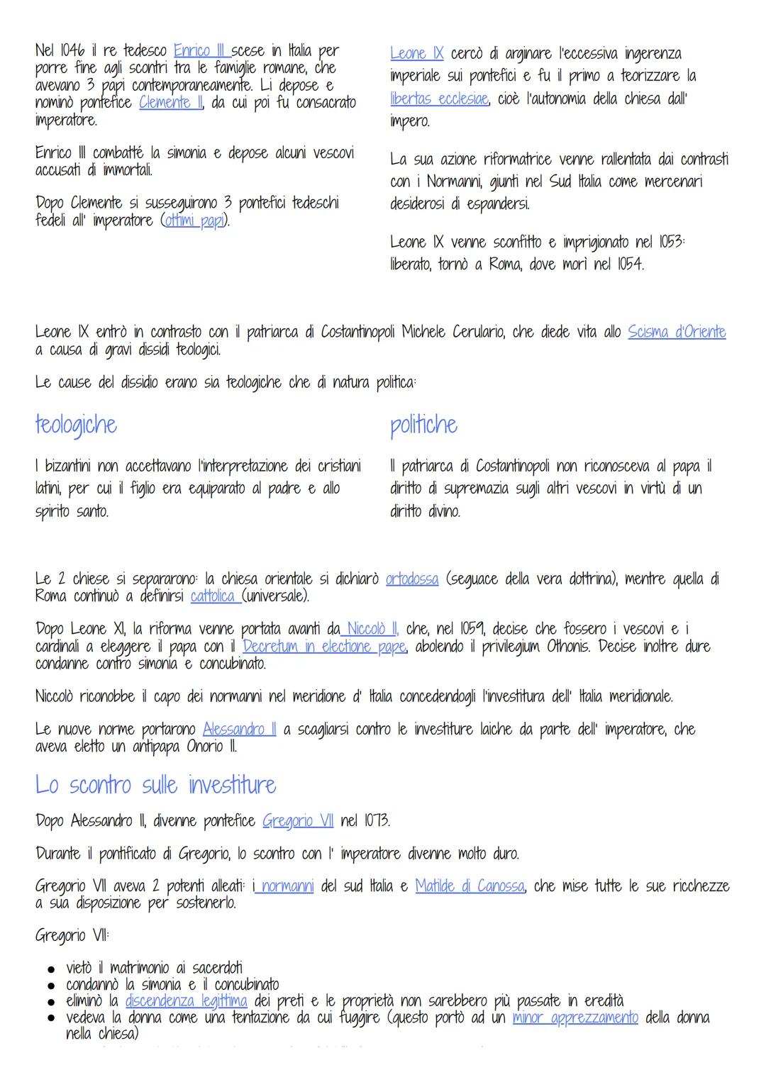 La lotta per le investiture
La nascita di nuovi ordini monastici
Gli ottoni avevano creato una vera e propria aristocrazia ecclesiastica che