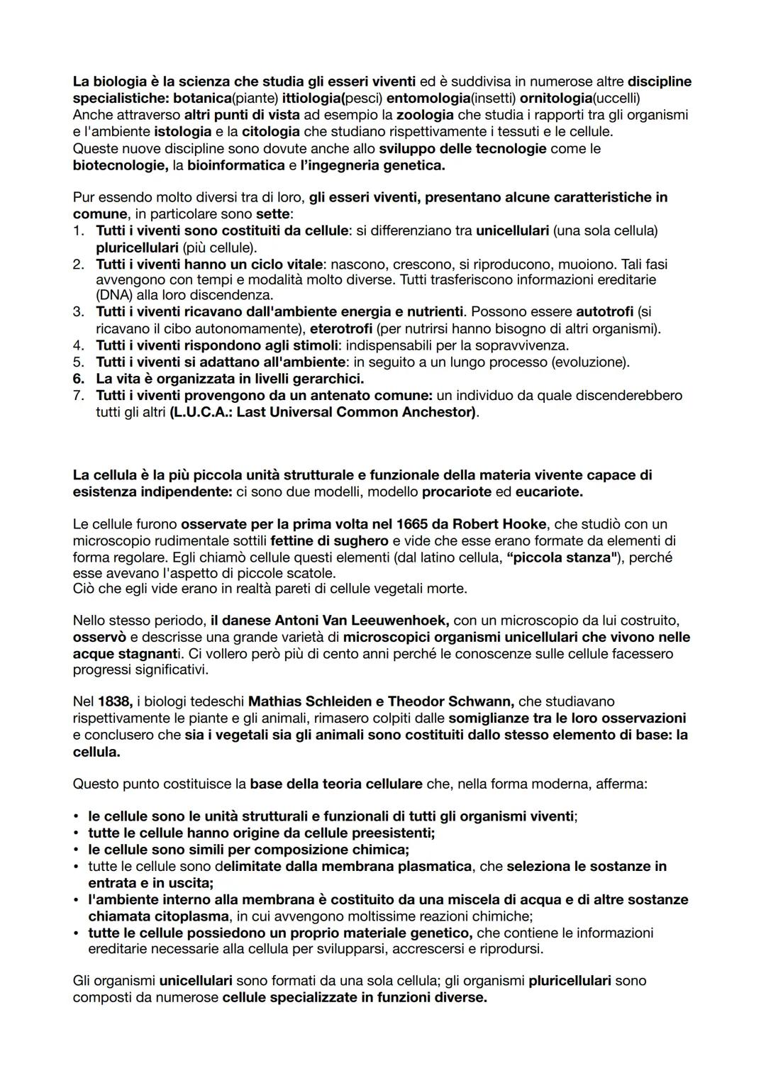 La biologia è la scienza che studia gli esseri viventi ed è suddivisa in numerose altre discipline
specialistiche: botanica(piante) ittiolog