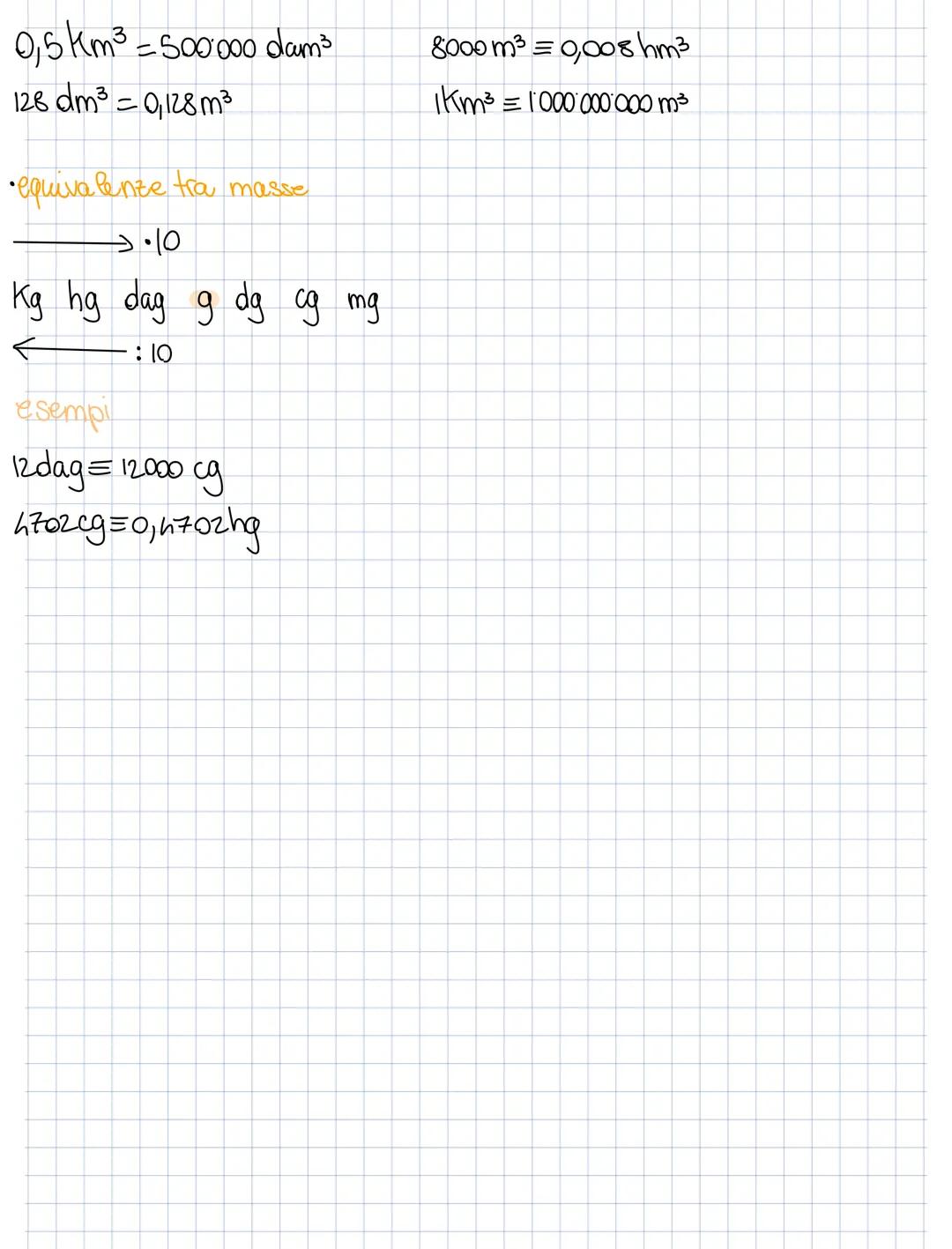 EQUIVALENZE
quiva
•equivalenze tra lunghezze
→moltiplicare per 10 ad ogni passaggio
dm cm
Km hm dam m
<dividere per 10 ad ogni passaggio
ese