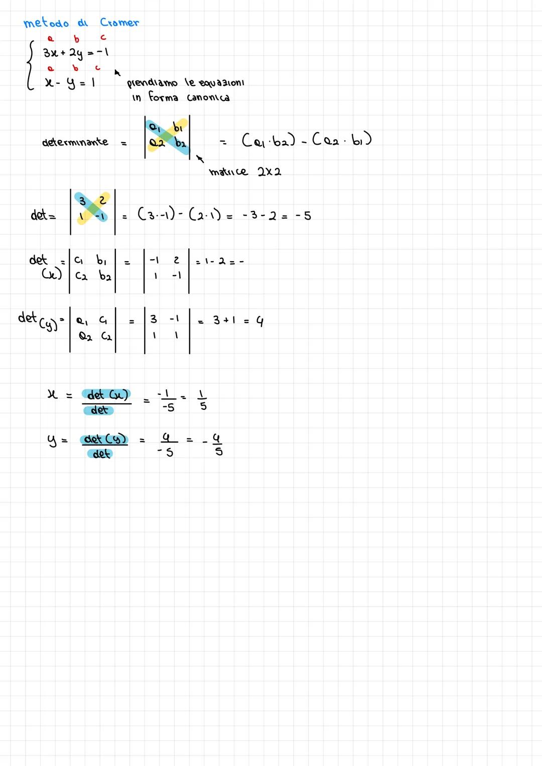 =>
Sistemi Lineari
Sono equazioni in cul i termini noti sono piu' di uno
metodo della sostituzione
√3x + 2y = -1
x=y=1
3x + 2y = -1
x-9=1 fo