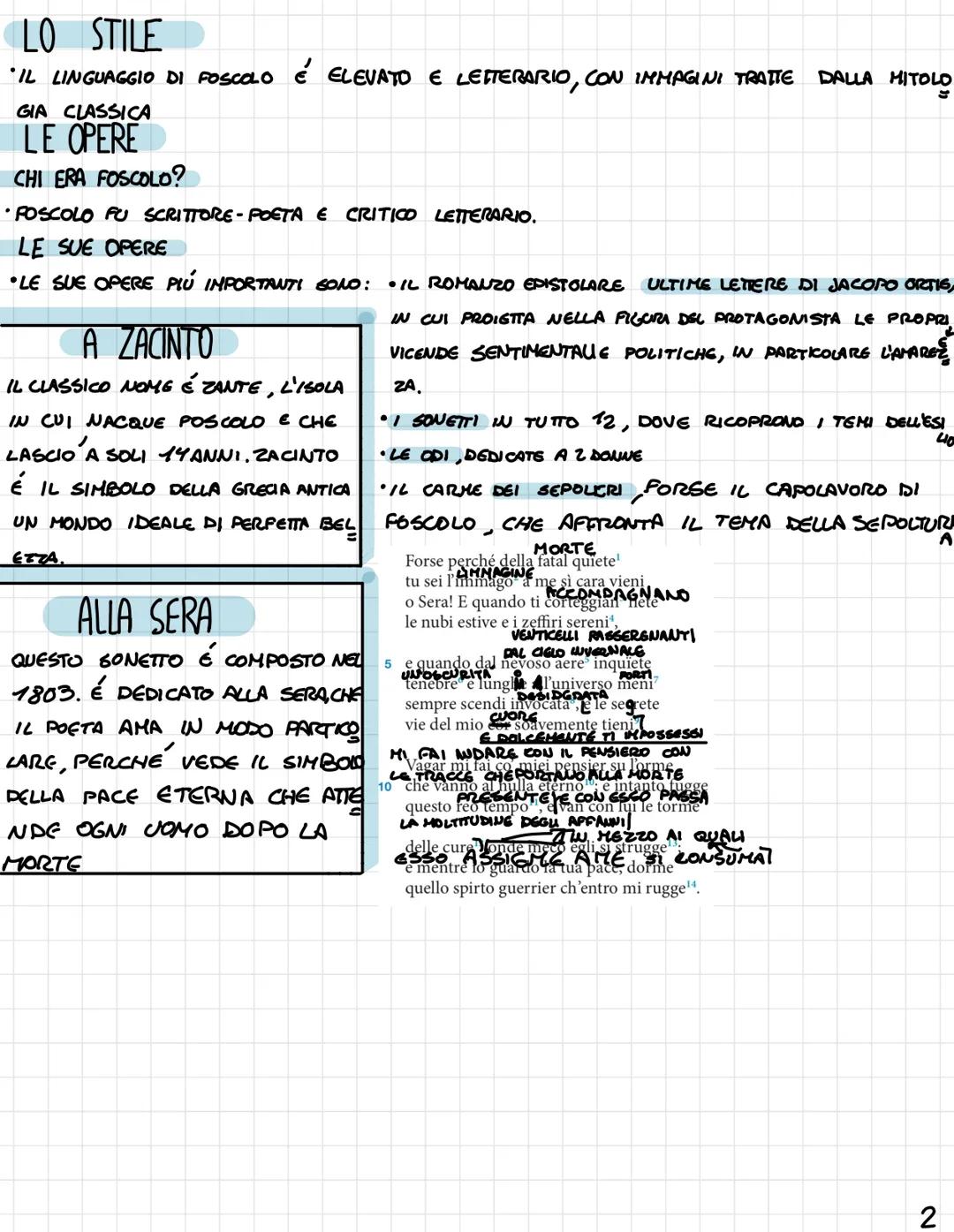Ugo Foscolo: Vita e Opere Semplificato per la Terza Media