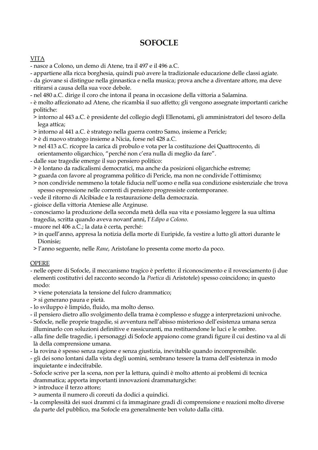# SOFOCLE
## VITA
- nasce a Colono, un demo di Atene, tra il 497 e il 496 a.C.
- appartiene alla ricca borghesia, quindi può avere la trad