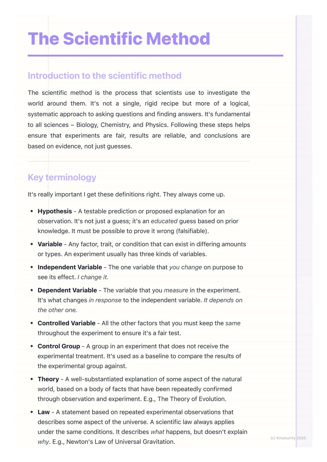 # The Scientific Method
Introduction to the scientific method
The scientific method is the process that scientists use to investigate the