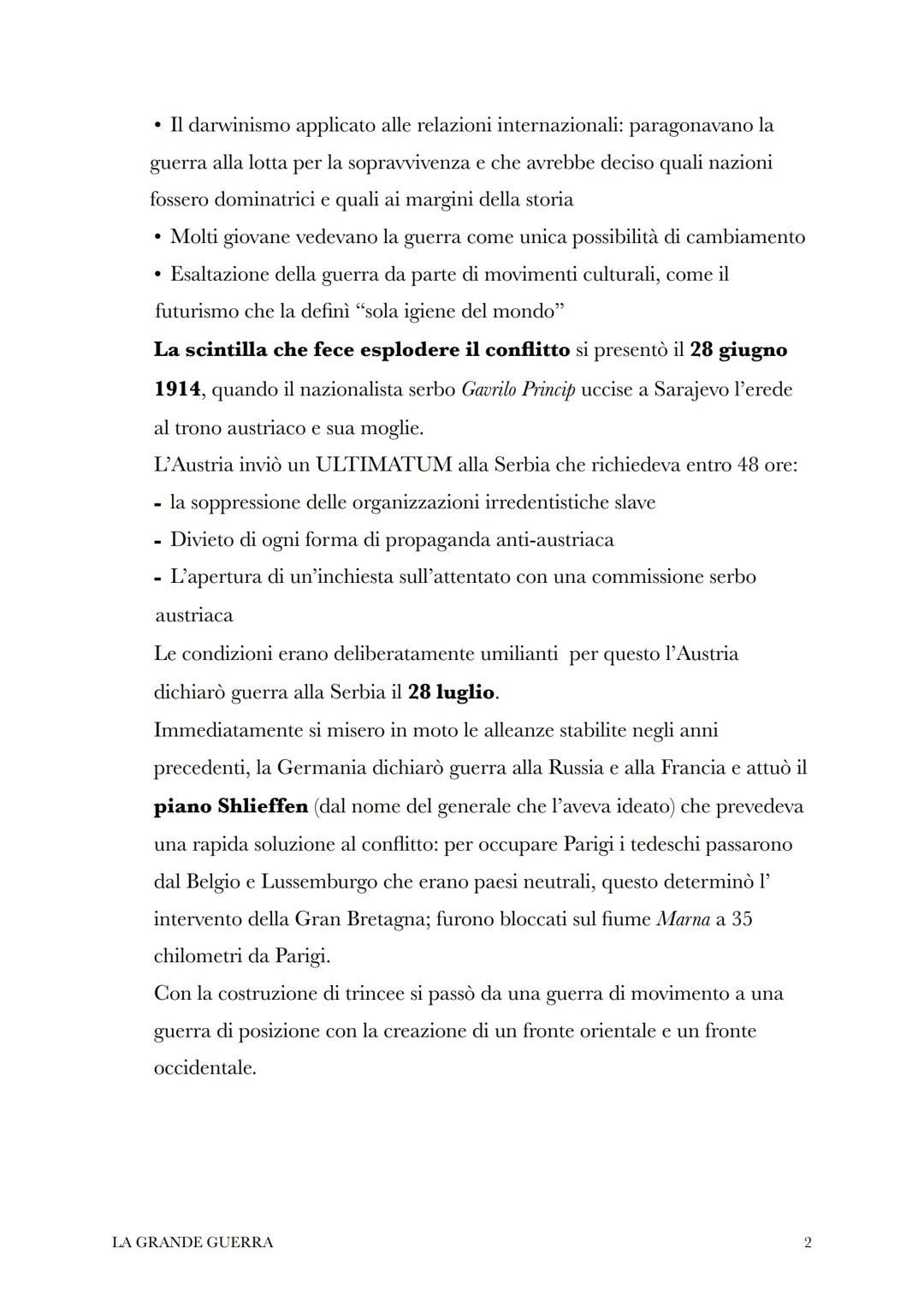 STORIA
# La grande guerra
1 guerra mondiale 1914-1918
Lo scoppio della guerra è stato il risultato di una serie di cause remote
**Cause e