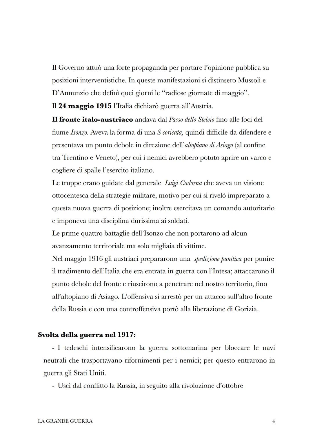 STORIA
# La grande guerra
1 guerra mondiale 1914-1918
Lo scoppio della guerra è stato il risultato di una serie di cause remote
**Cause e