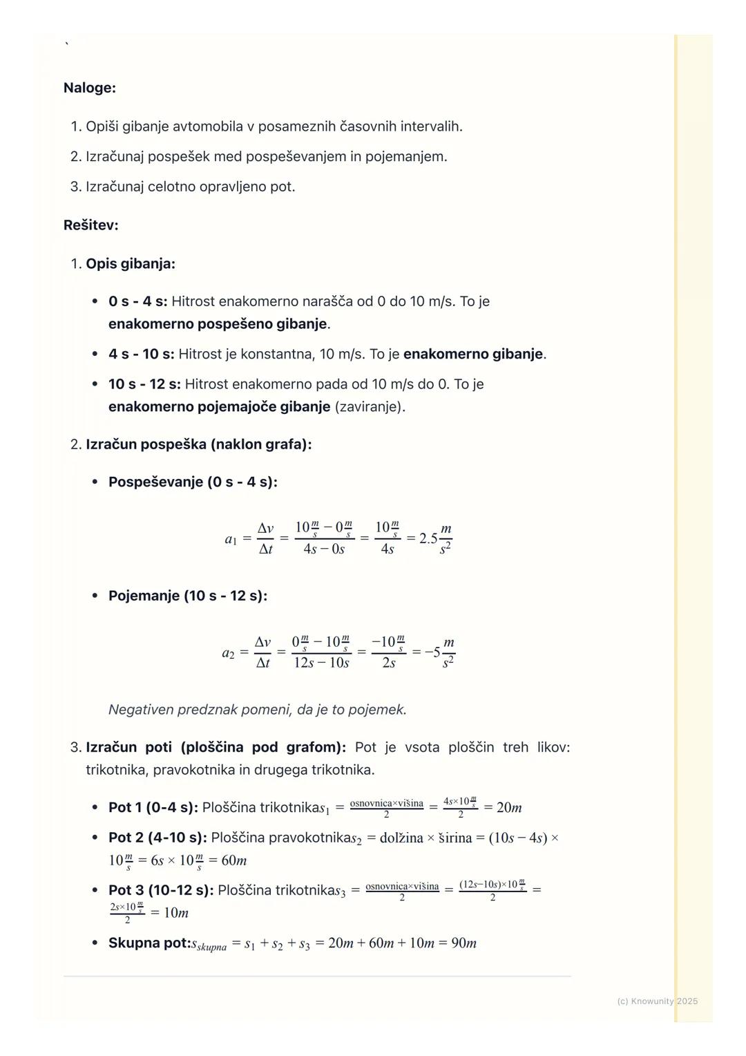 # 2.5. Grafi gibanja
Uvod v grafe gibanja
Grafi so super orodje za prikaz gibanja, ker lahko na hiter in pregleden način
vidimo, kako se j