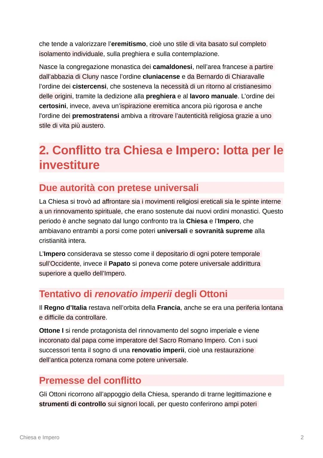# Chiesa e Impero
1. Chiesa di Roma: eterodossia e riforma
Nascita dei movimenti religiosi eterodossi
Nascono nuovi fenomeni religiosi, c