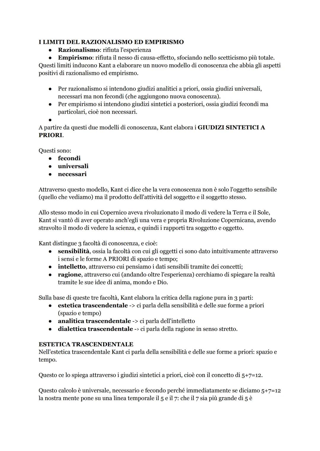 KANT
Immanuel Kant nacque a Konigsberg da famiglia di origine scozzese, allora capoluogo della
Prussia.
Durante la sua vita, possiamo dist