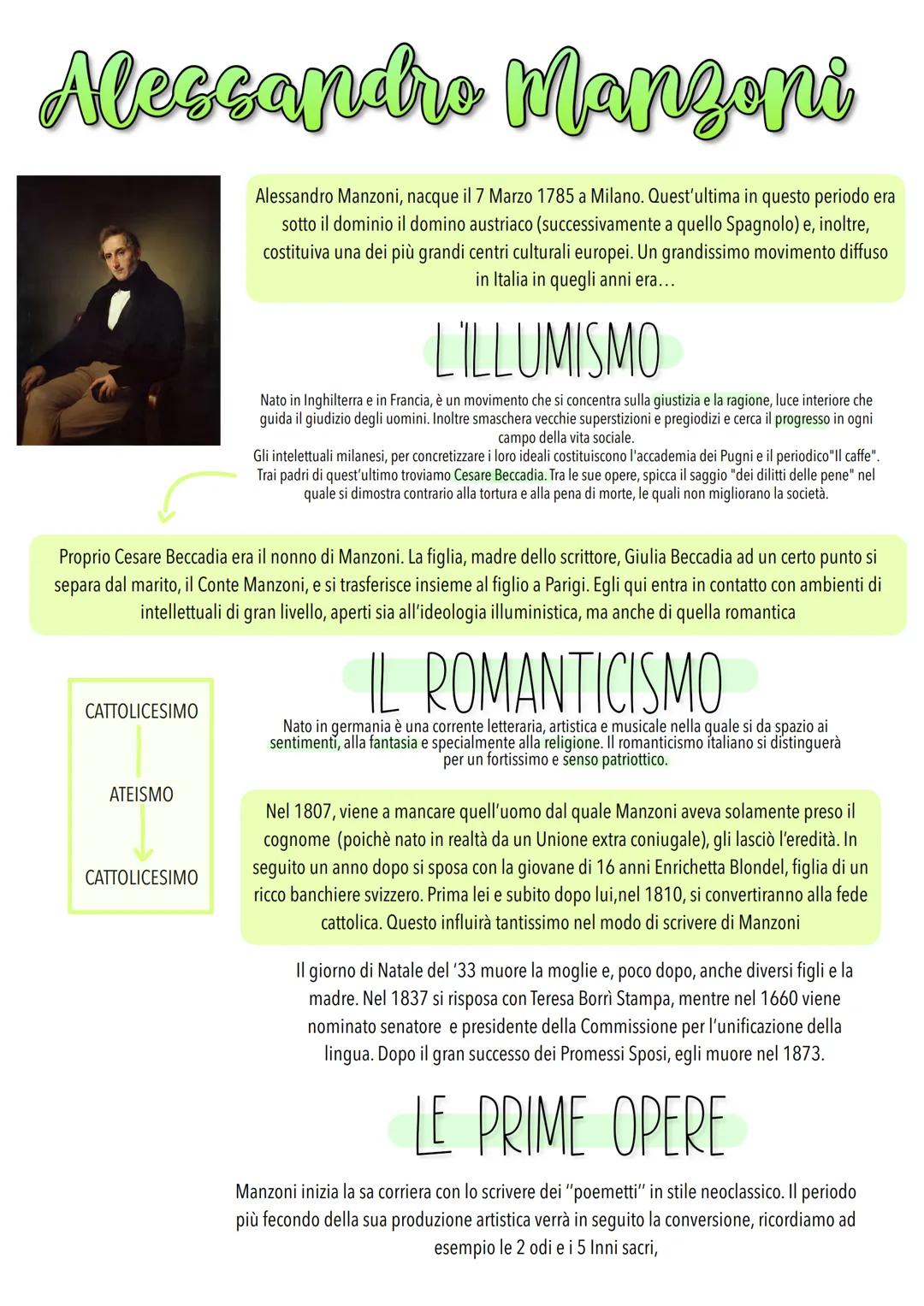 Alessandro Mangini
Alessandro Manzoni, nacque il 7 Marzo 1785 a Milano. Quest'ultima in questo periodo era
sotto il dominio il domino austri