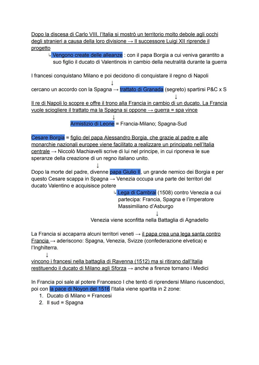 Carlo V e la fine della libertà italiana
Tra la fine del 400 inizia un periodo di guerra sul suolo italiano intrapreso da stranieri
tra cui
