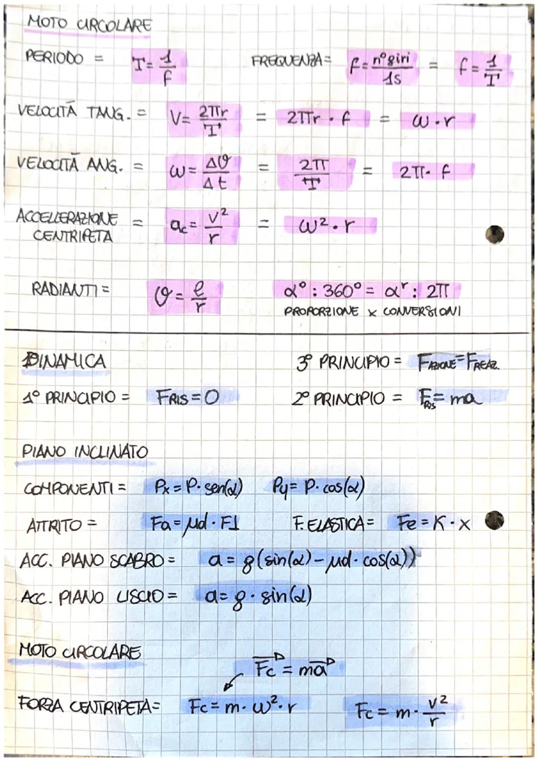 O
FORMULE
ACCELLERAZIONE = a
AV
AE
LEGGE VEL-TEMPO = v(t) = votat-to)
VELOCITÀ MEDIA = VM = Vo+V
2
LEGGE ORARIA =
S = So+ Vo²t + 1/2 at ²
FO