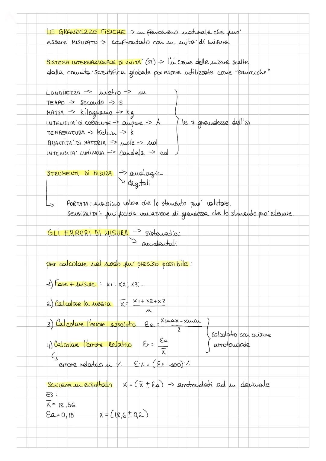 grandezze fisiche, proporzionalità e notazione scientifica