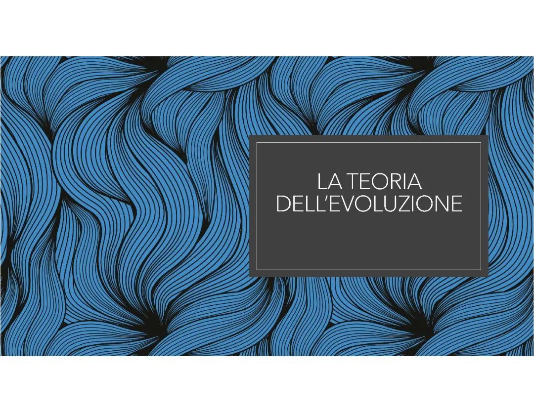 La teoria dell'evoluzione di Charles Darwin
