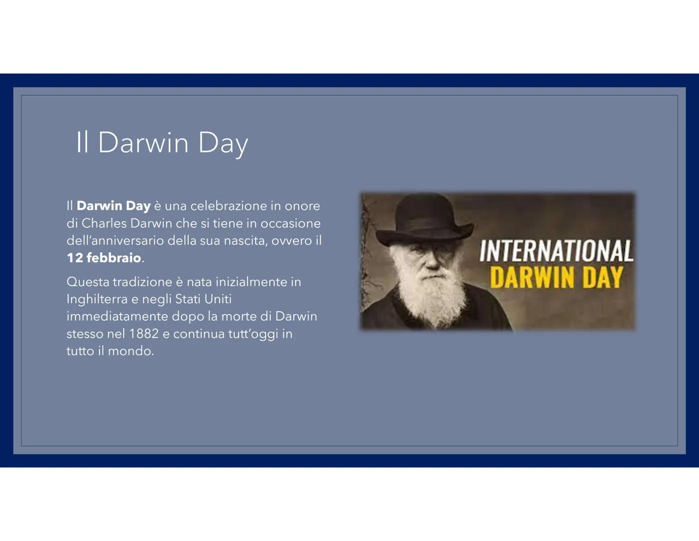 LA TEORIA
DELL'EVOLUZIONE La vita
Charles Darwin nacque a Shrewsbury il 12
febbraio 1809, da una famiglia borghese
e viene avviato agli stud