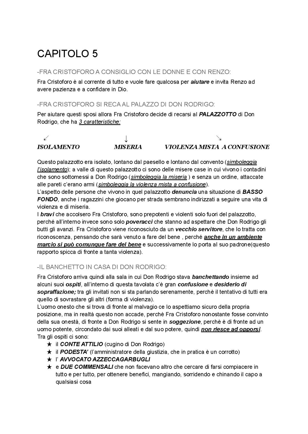 CAPITOLO 5 PROMESSI SPOSI