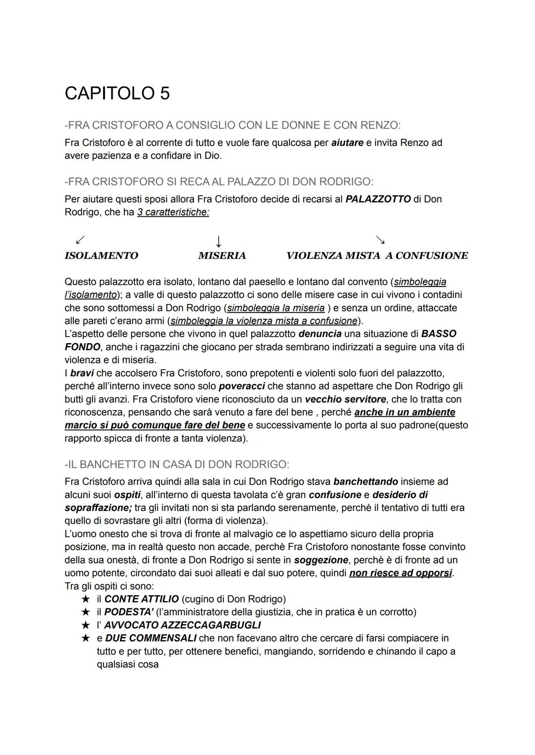 CAPITOLO 5
-FRA CRISTOFORO A CONSIGLIO CON LE DONNE E CON RENZO:
Fra Cristoforo è al corrente di tutto e vuole fare qualcosa per aiutare e i