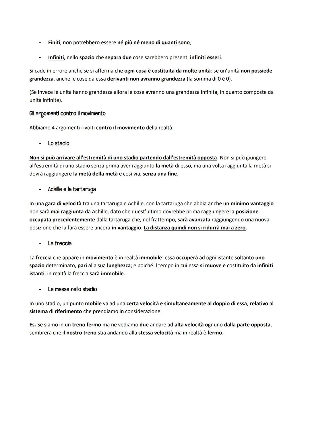LA FILOSOFIA ELEATICA
L'eleatismo, nato nella città greca Elea, sosteneva che i sensi fossero ingannevoli e non fossero in grado di
indagare