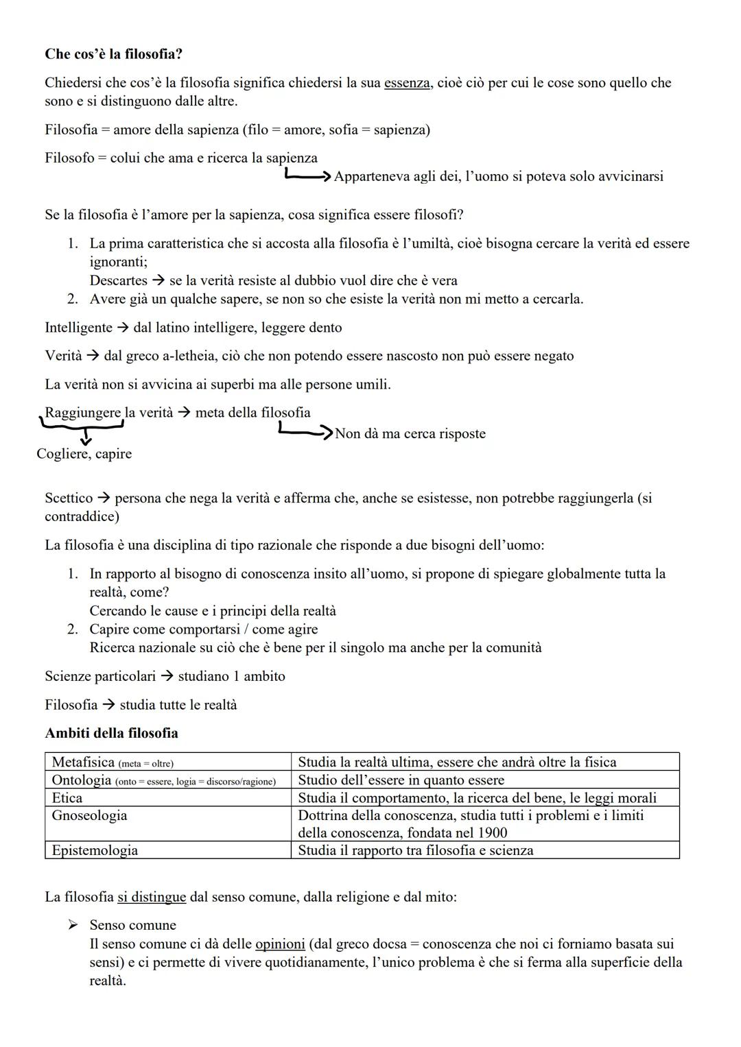 Che cos'è la filosofia?
Chiedersi che cos'è la filosofia significa chiedersi la sua essenza, cioè ciò per cui le cose sono quello che
sono e