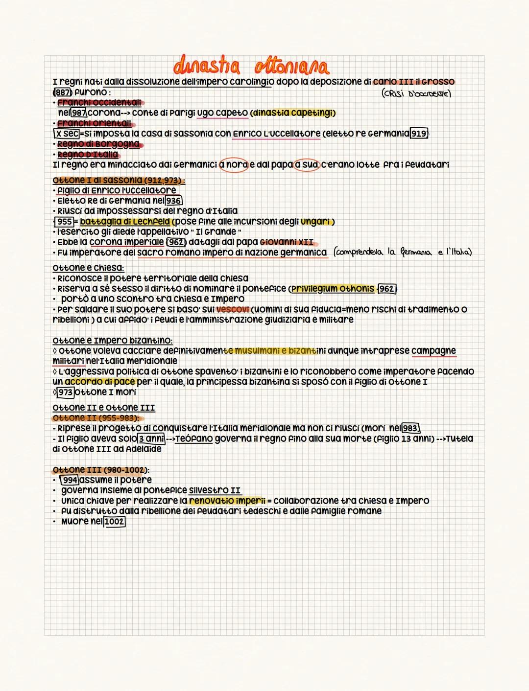 dinastia ottoniana
I regni nati dalla dissoluzione dell'impero carolingio dopo la deposizione di carlo III il Grosso
(887) Purono :
(CRISI D