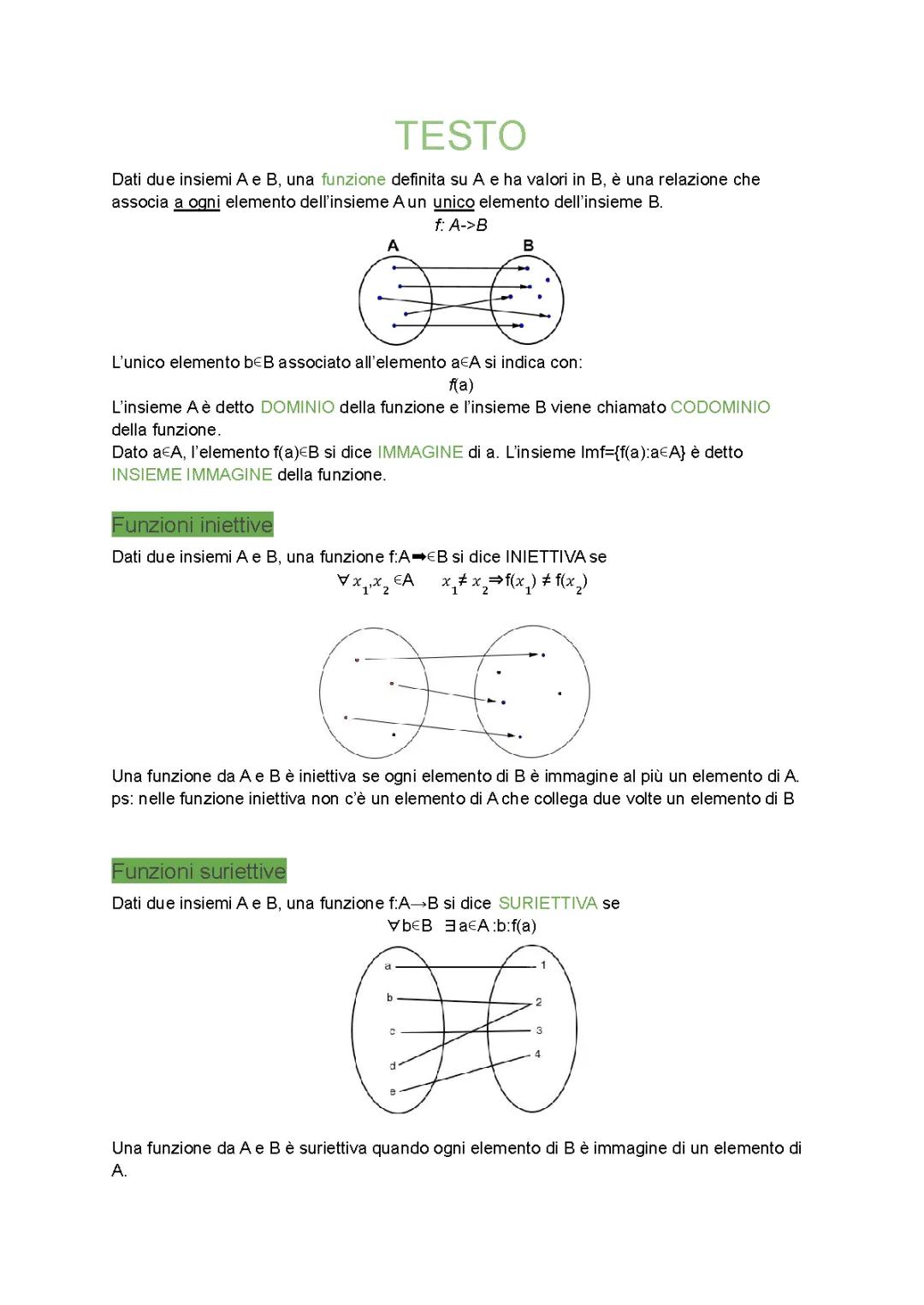 Funzioni Iniettive, Biettive e Surriettive Semplificate