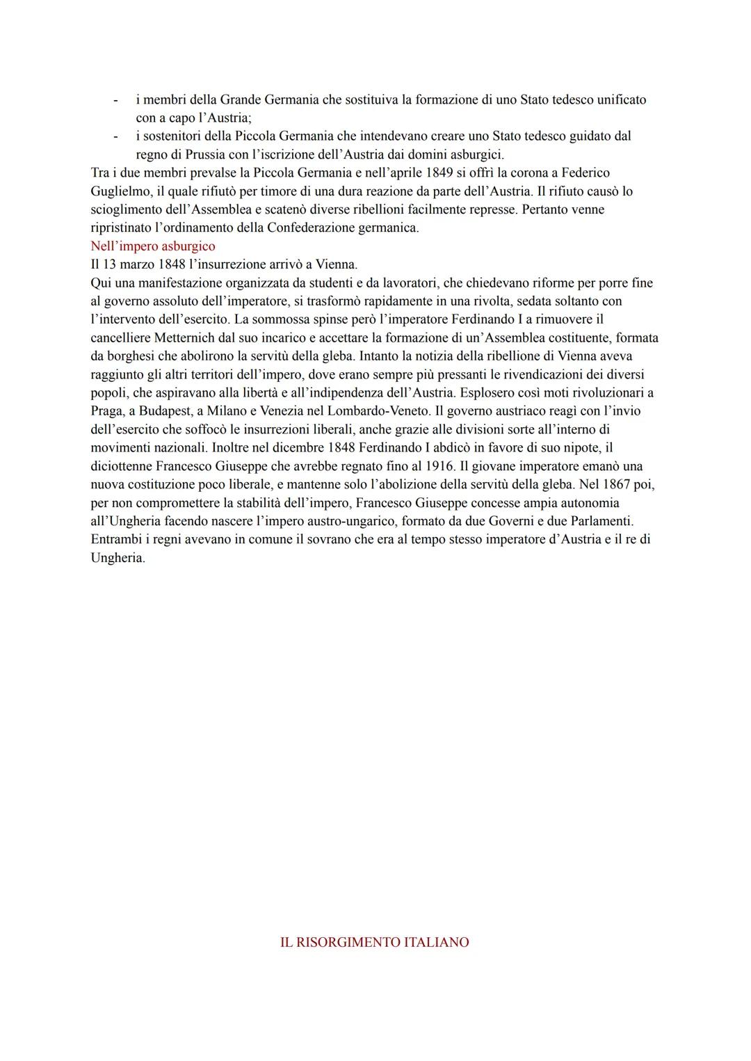 LA RESTAURAZIONE
La Rivoluzione Francese aveva dato voce alle istanze di strati della popolazione, borghesia e ceti
popolari, le cui rivendi
