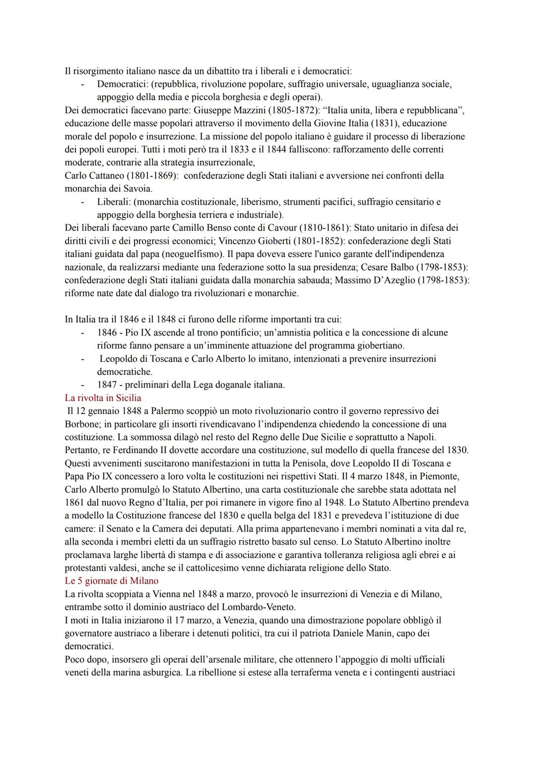 LA RESTAURAZIONE
La Rivoluzione Francese aveva dato voce alle istanze di strati della popolazione, borghesia e ceti
popolari, le cui rivendi