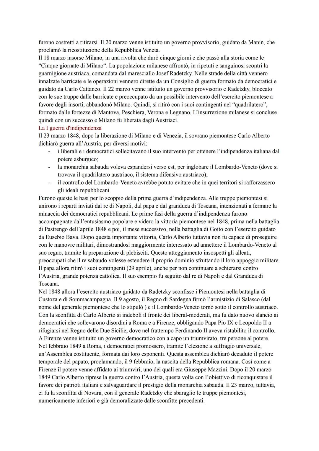 LA RESTAURAZIONE
La Rivoluzione Francese aveva dato voce alle istanze di strati della popolazione, borghesia e ceti
popolari, le cui rivendi