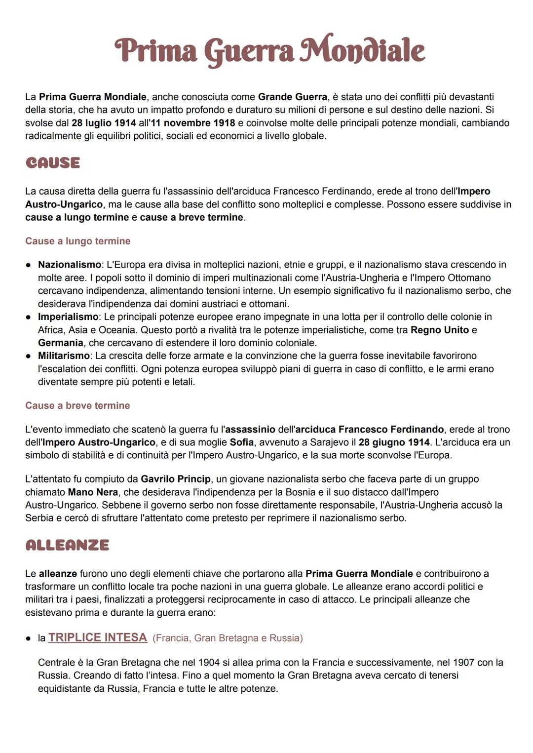# Prima Guerra Mondiale
La Prima Guerra Mondiale, anche conosciuta come Grande Guerra, è stata uno dei conflitti più devastanti
della stori