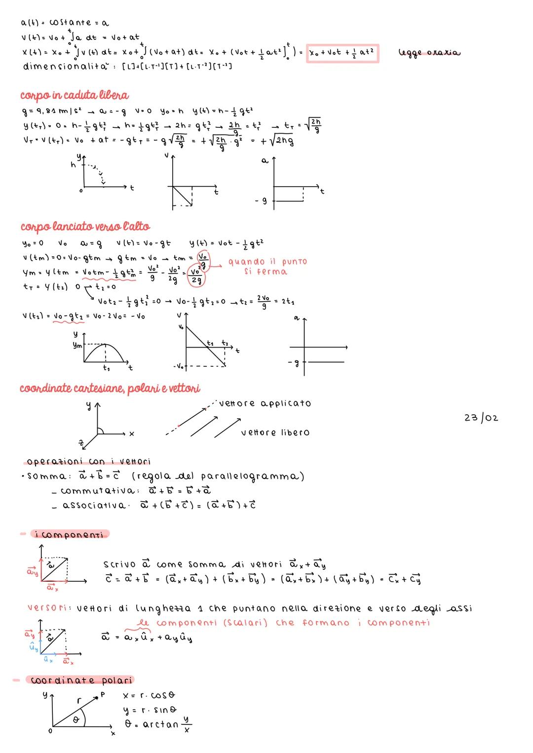 Cinematica: descriviamo moto corpi nello spazio
punto materiale: si trascurano moti interni / oscillazioni
grandezze fisiche:
-lunghezze (Di
