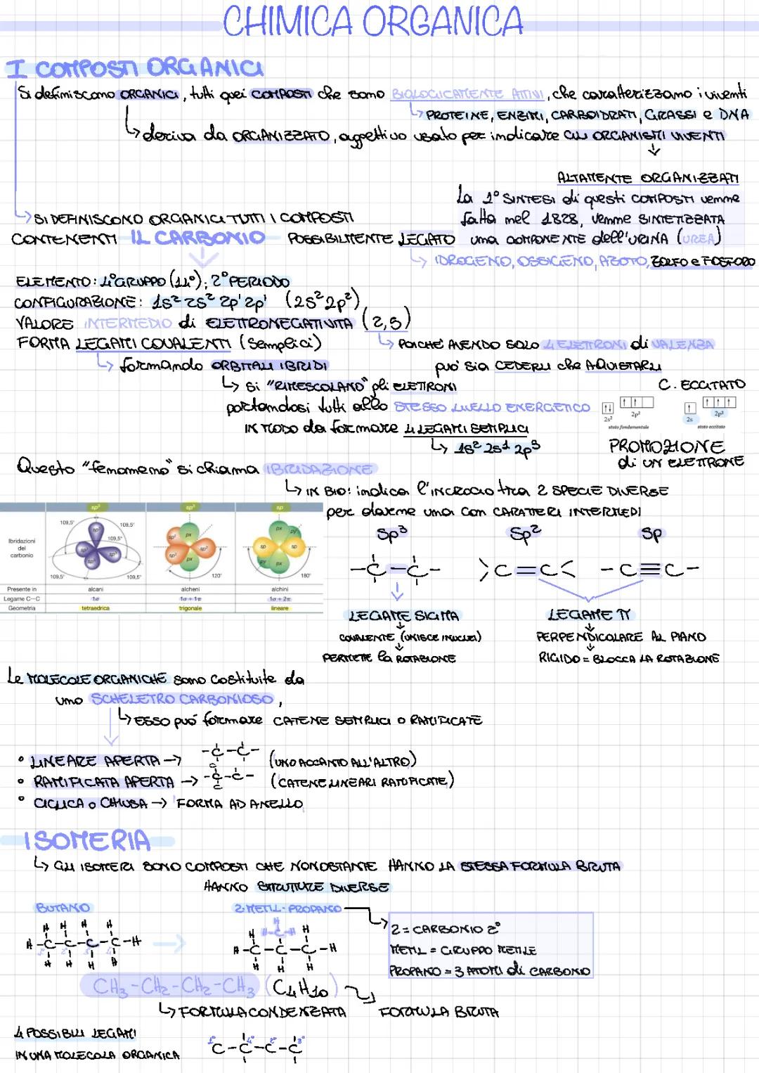 CHIMICA ORGANICA, IDROCARBURI
