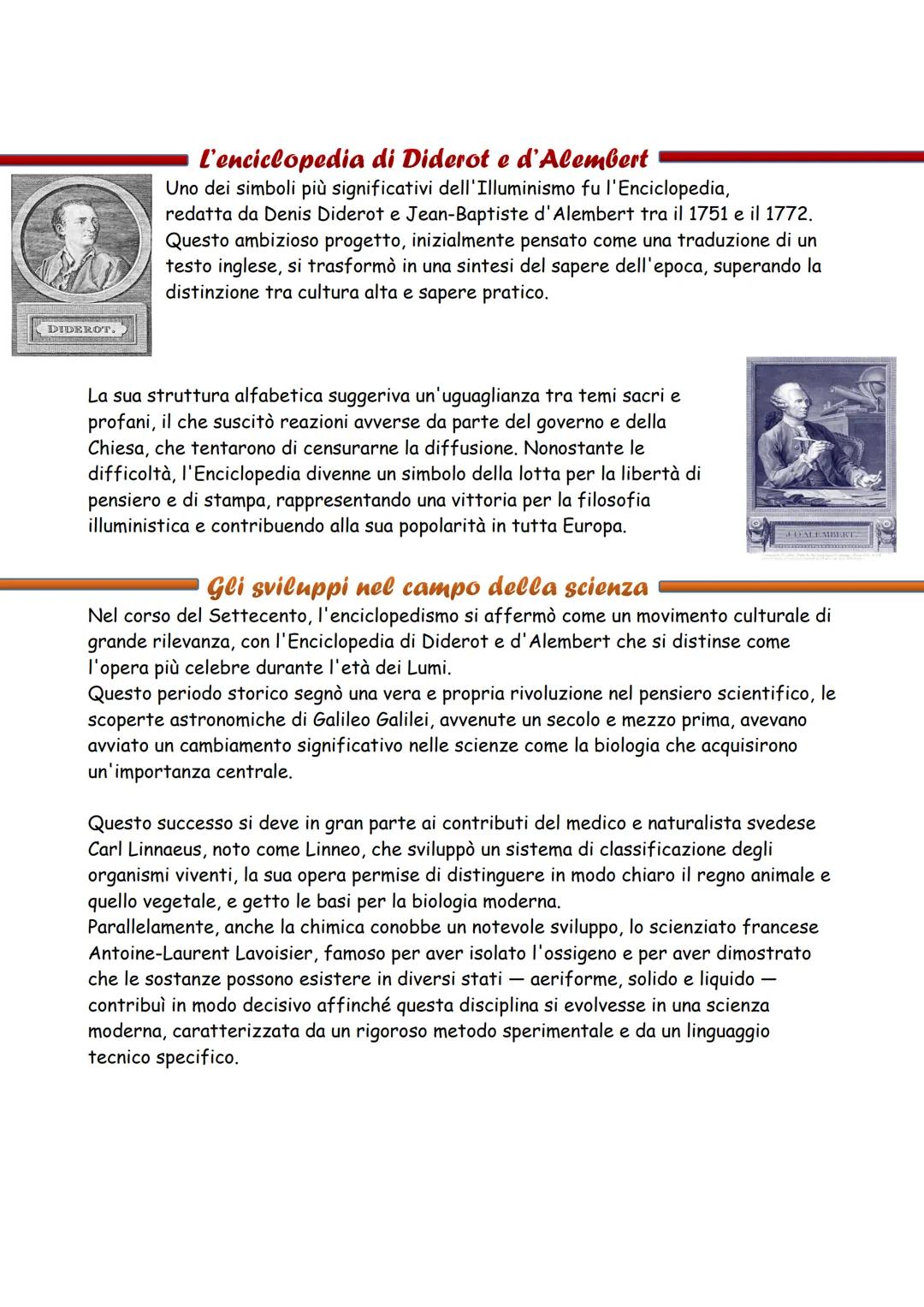 I cardini dell'illuminismo
L'Illuminismo è un movimento culturale e filosofico che si
sviluppò principalmente in Francia nel corso del XVIII