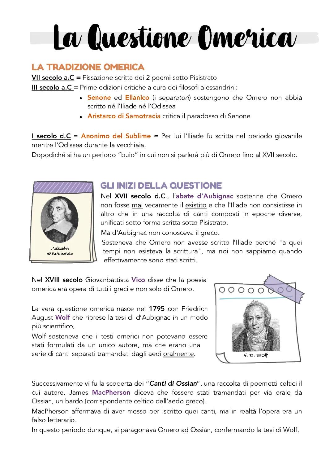 La questione omerica