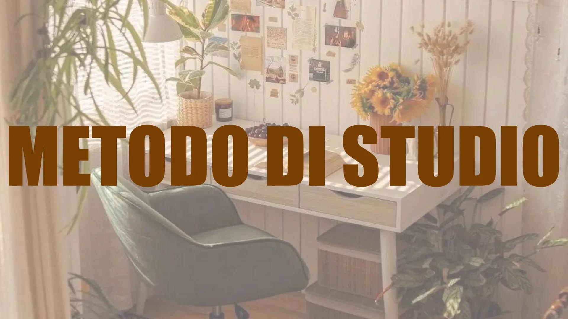 METODO DI STUDIO SE TI AIUTA
VESTITI PIร
COMODO E
I METTI LA
I MUSICA(senza
Iparole) NELLE
CUFFIETTE
I RIORDINA LA
I SCRIVANIA E
I TOGLI
I U