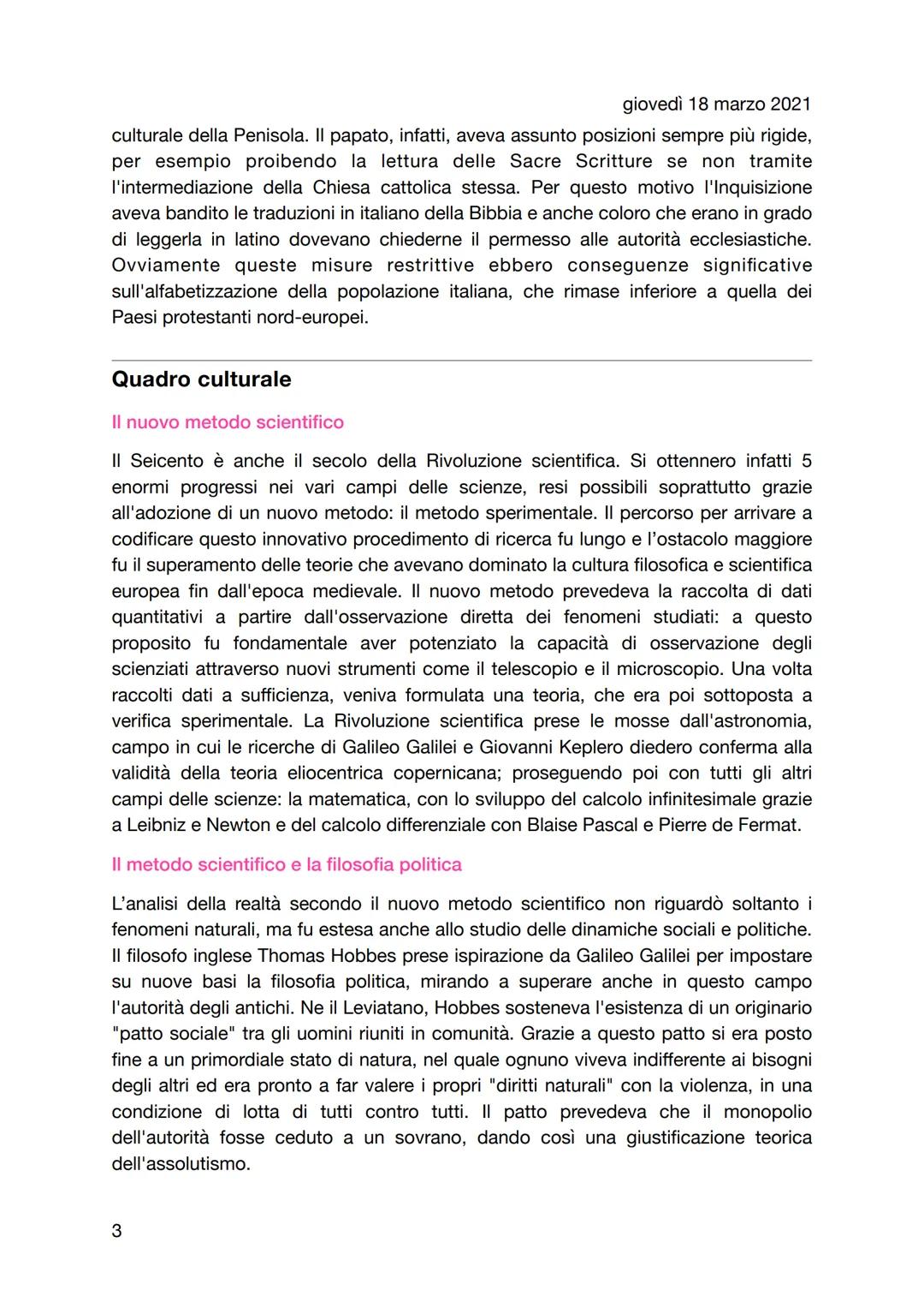 BAROCCO
giovedì 18 marzo 2021
Un'epoca di lotte e trasformazioni
Quadro demografico, sociale ed economico
Il Seicento è l'età del Barocco, u