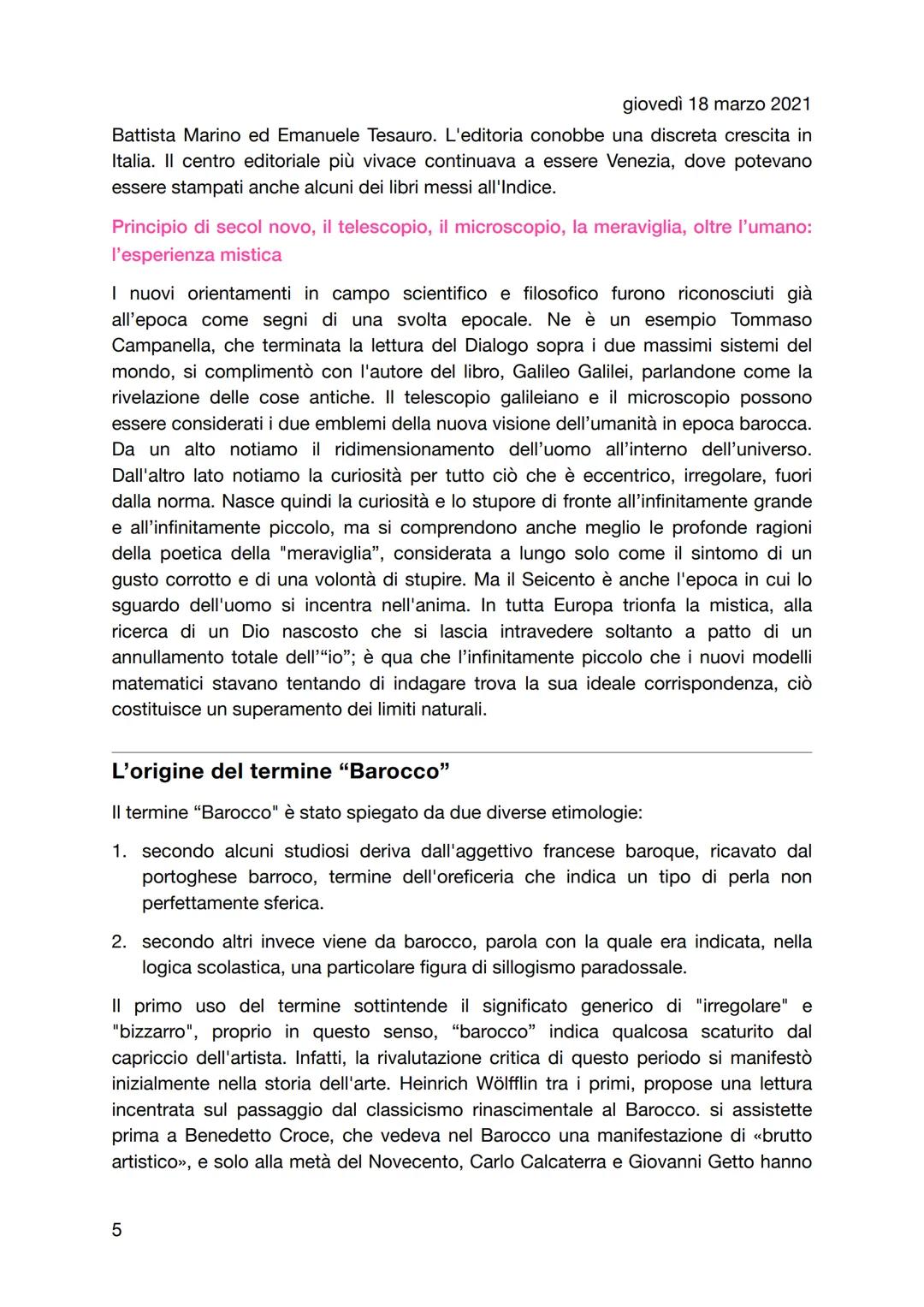 BAROCCO
giovedì 18 marzo 2021
Un'epoca di lotte e trasformazioni
Quadro demografico, sociale ed economico
Il Seicento è l'età del Barocco, u