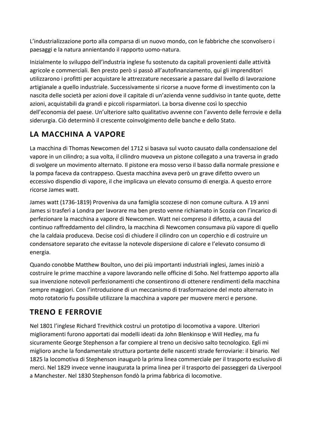 # LA PRIMA RIVOLUZIONE INDUSTRIALE
DEFINIZIONE
Questo fenomeno ebbe inizio in Inghilterra la fine del 700. Nell'arco di un secolo l'agrico